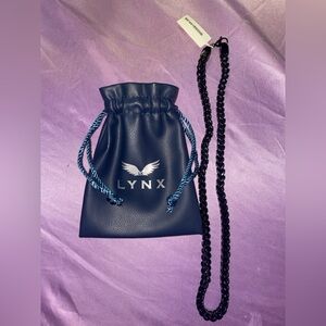 LYNX 6mm black foxtail chain necklace